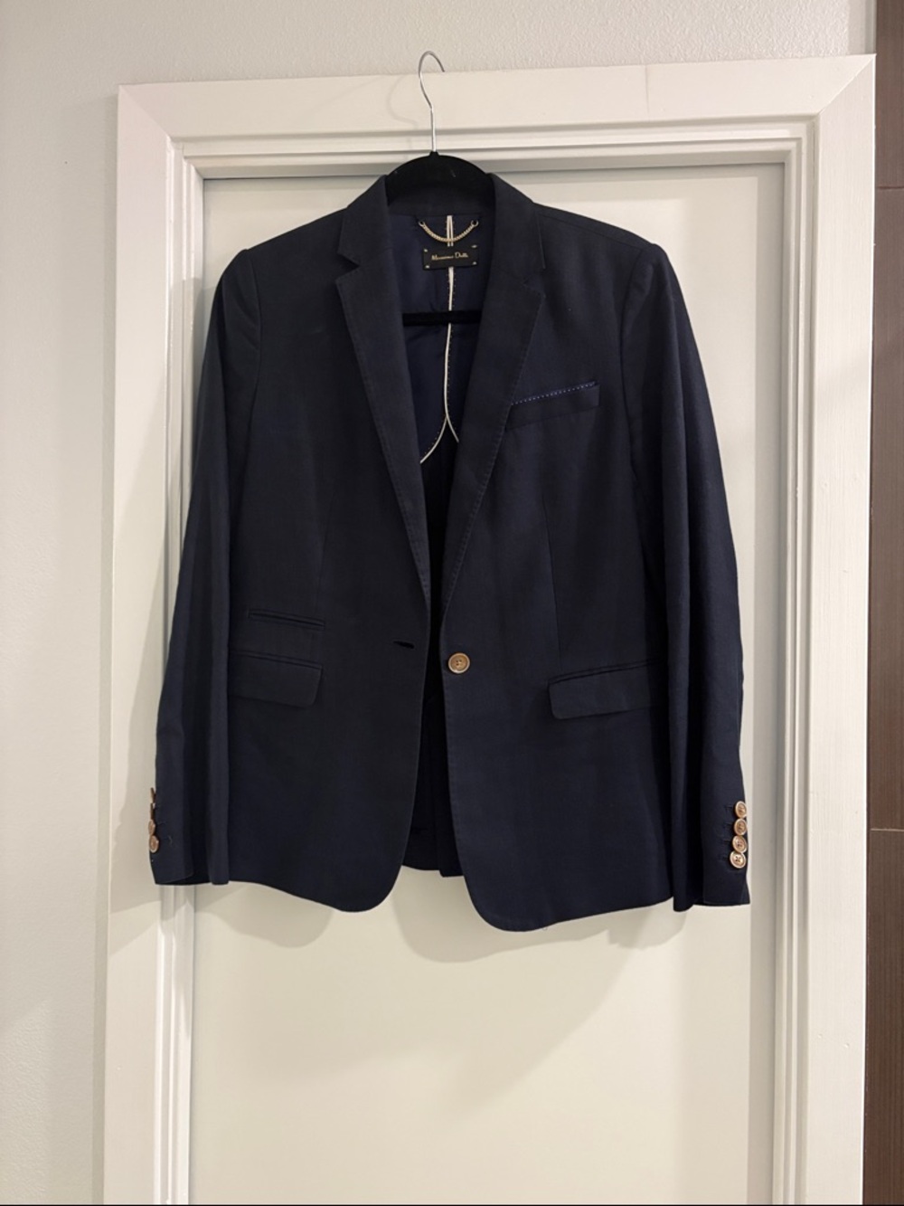 Navy women’s Single-Breasted Blazer - Classic Tailored Style